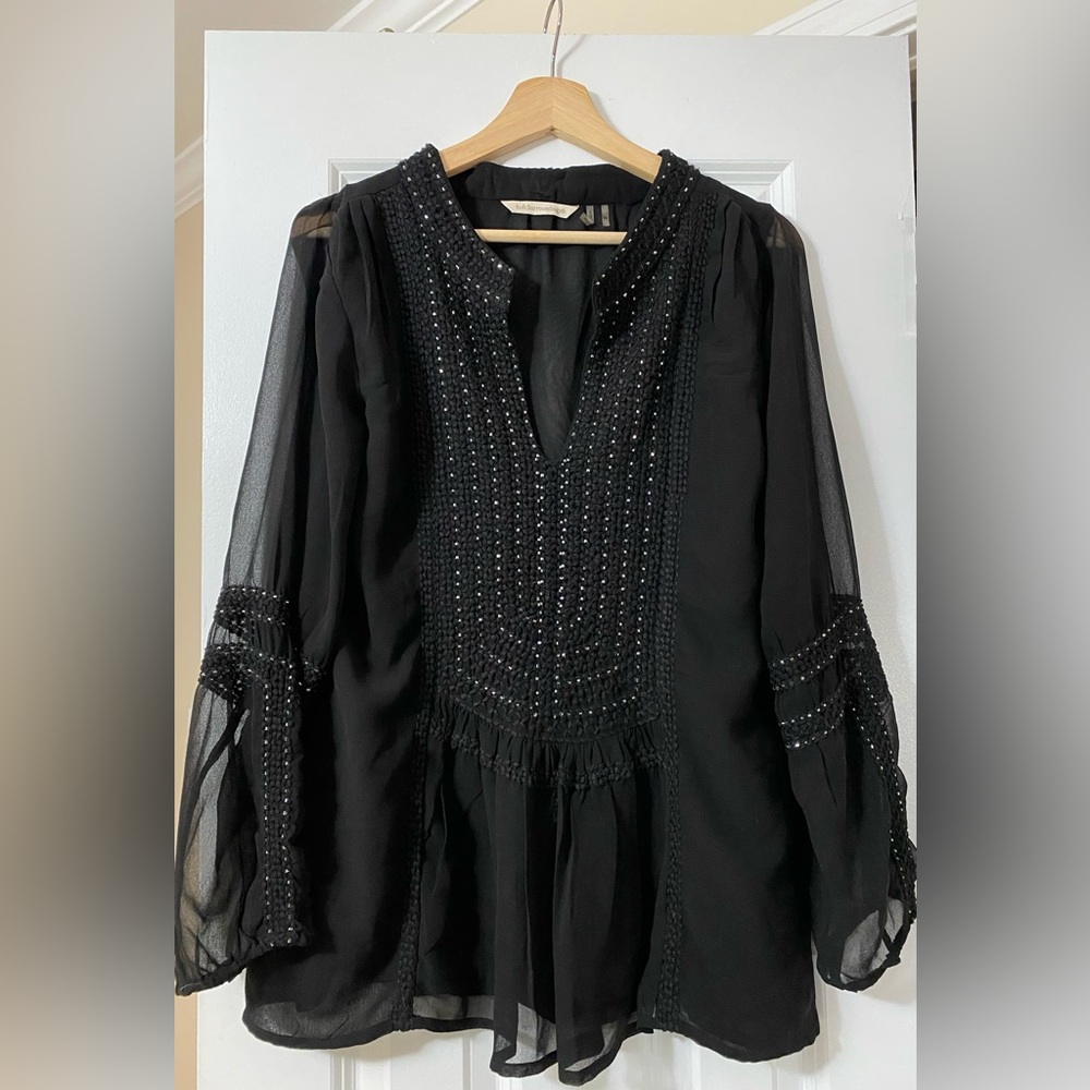Soft Surroundings Black Long Sleeve Top